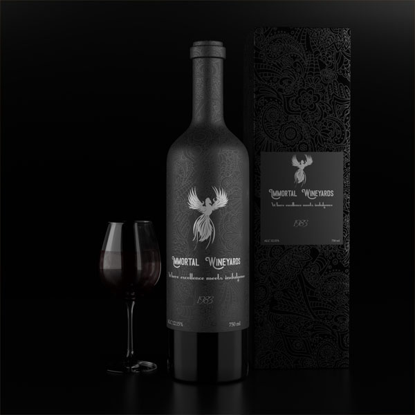 Wine Bottle 3D Renders