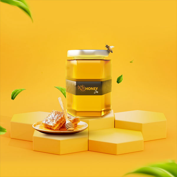Honey Packaging 3D Renders