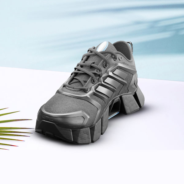 Black Footwear 3D Renders